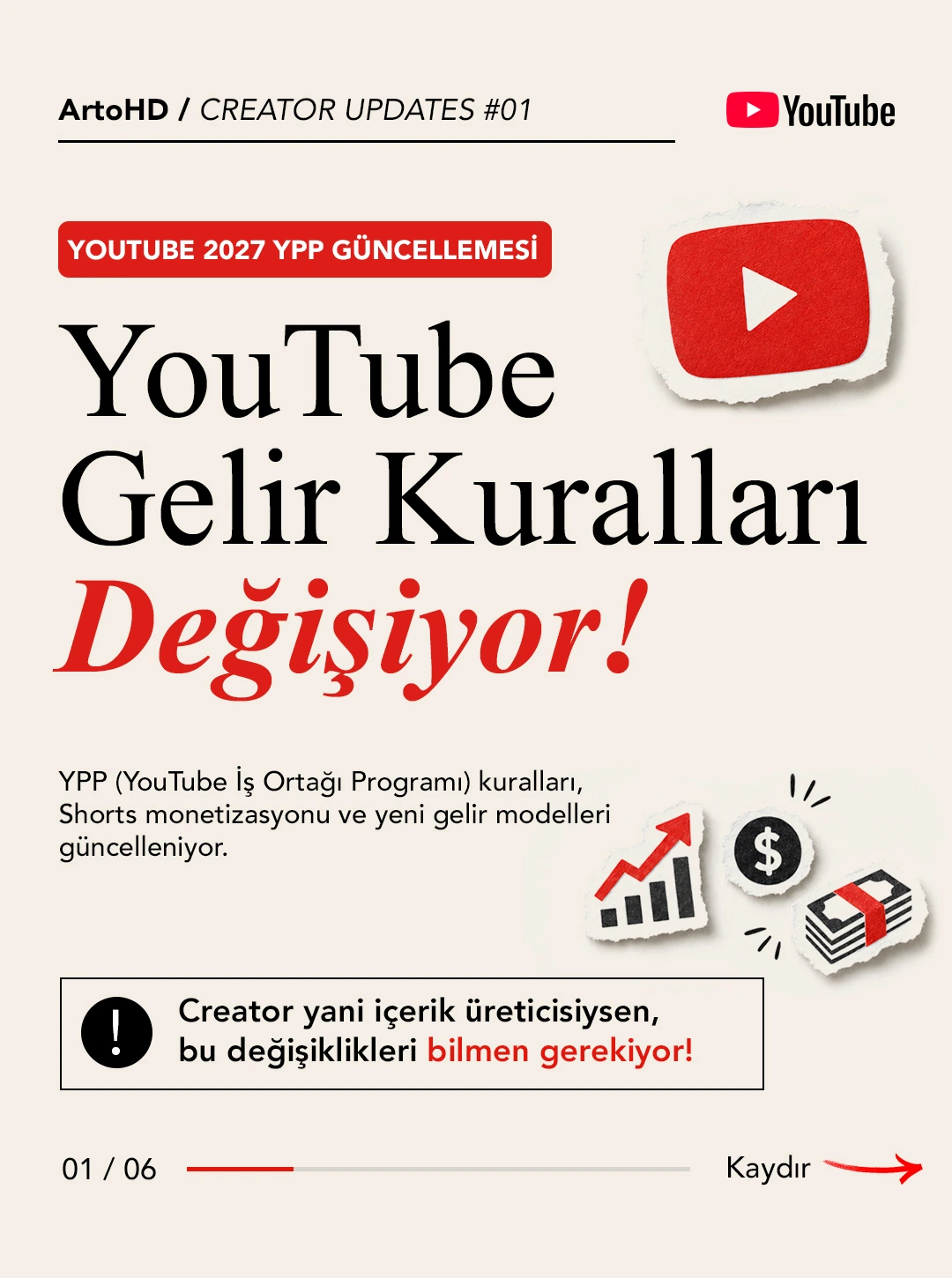Creator Rehberi: YouTube Gelir Kuralları