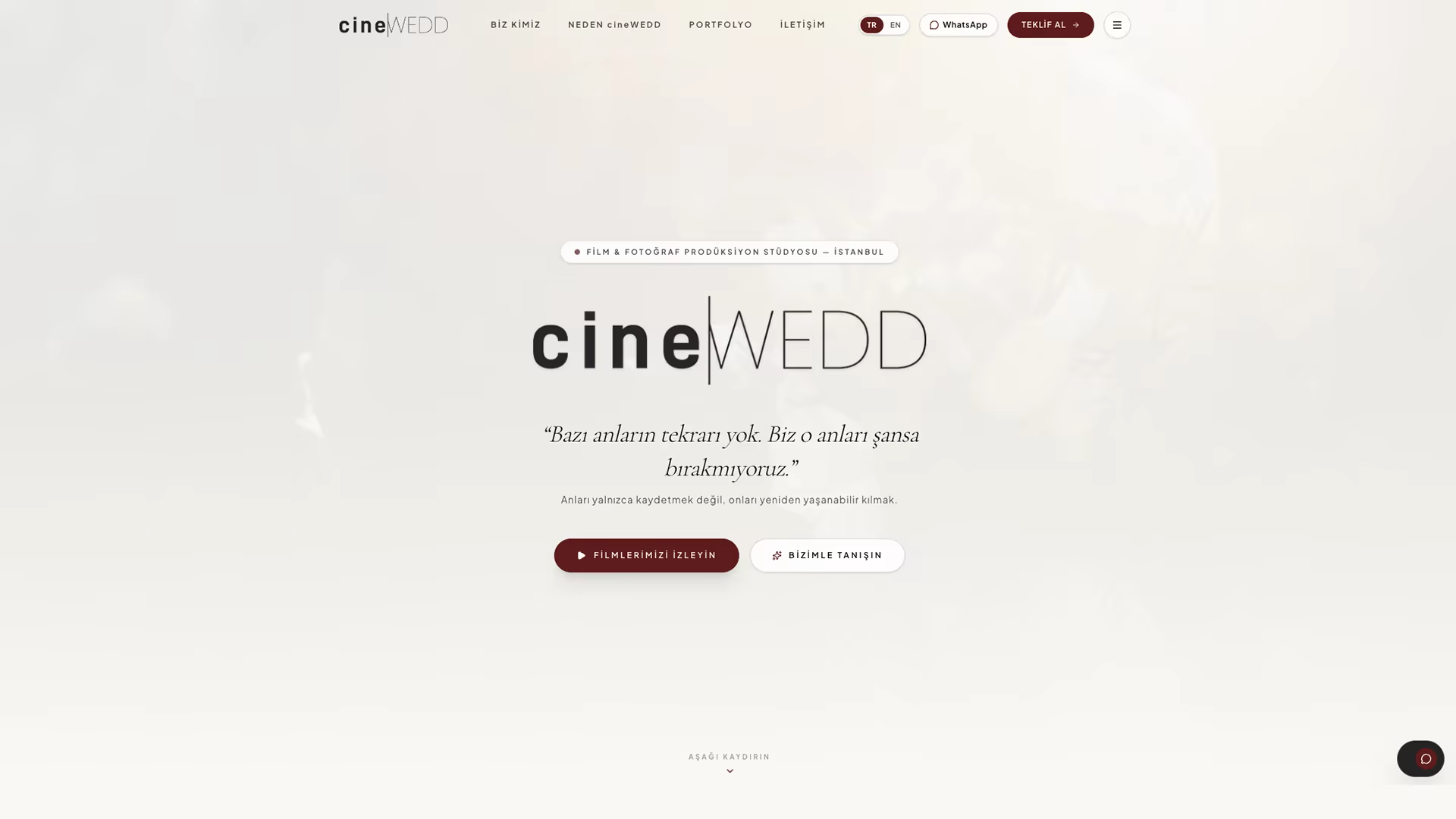 cineWEDD - Lüks Destinasyon Düğün Sineması & Prodüksiyon Web Sitesi
