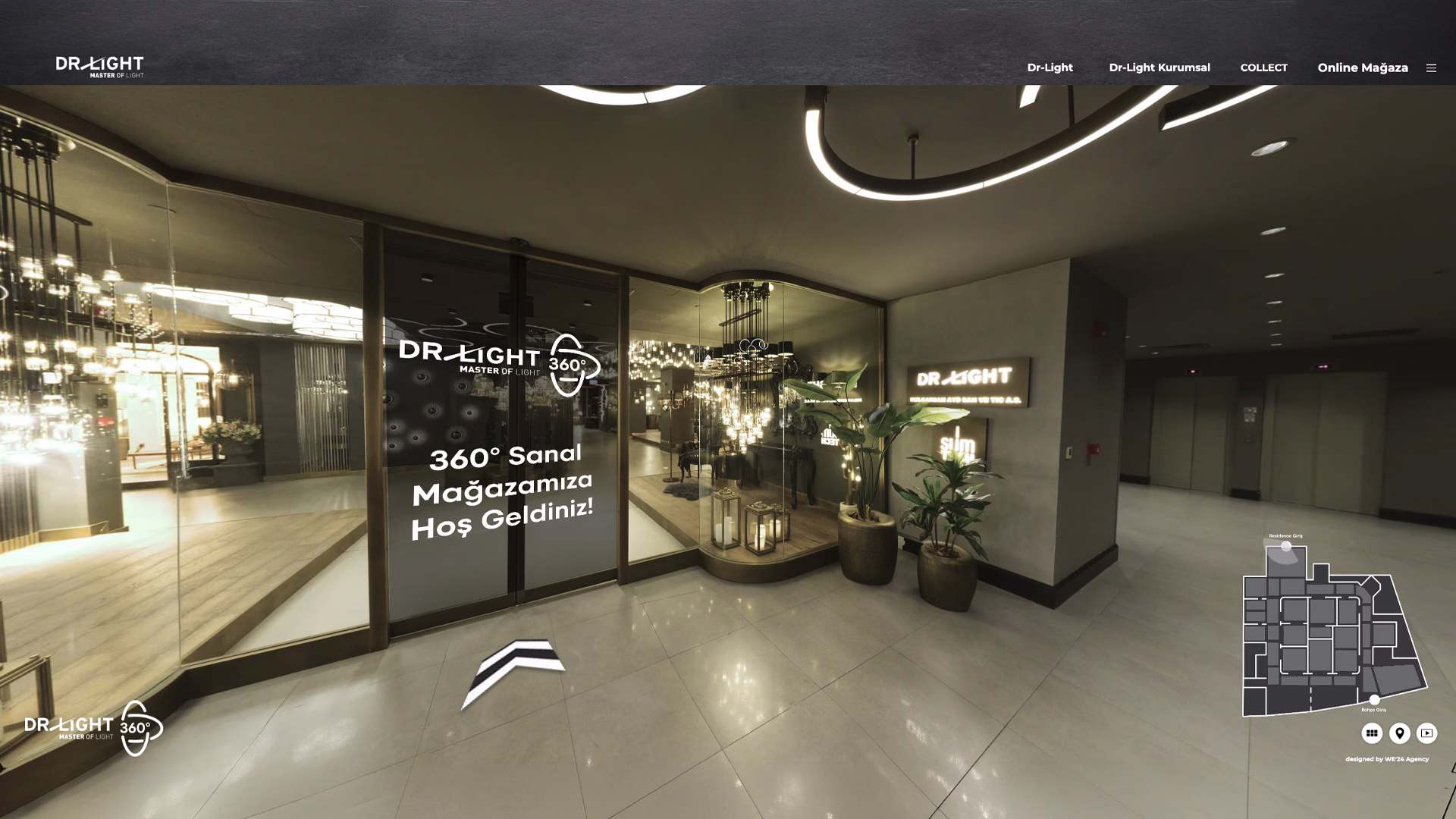Dr-Light - VR 360 Sanal Showroom & İnteraktif Web Deneyimi
