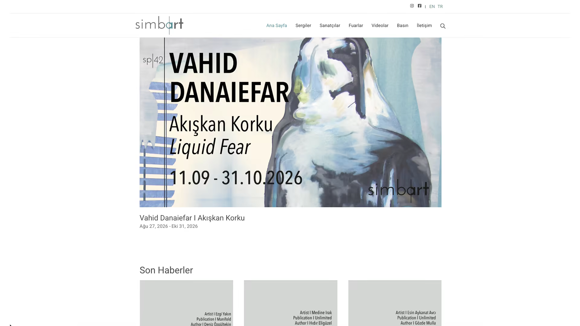 Simbart Projects - Çağdaş Sanat Galerisi Web Sitesi & Dijital Sergi Arşivi
