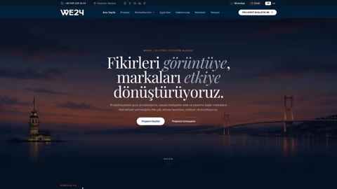 WE24 Agency - Kurumsal Web Sitesi (Özel Kodlama)